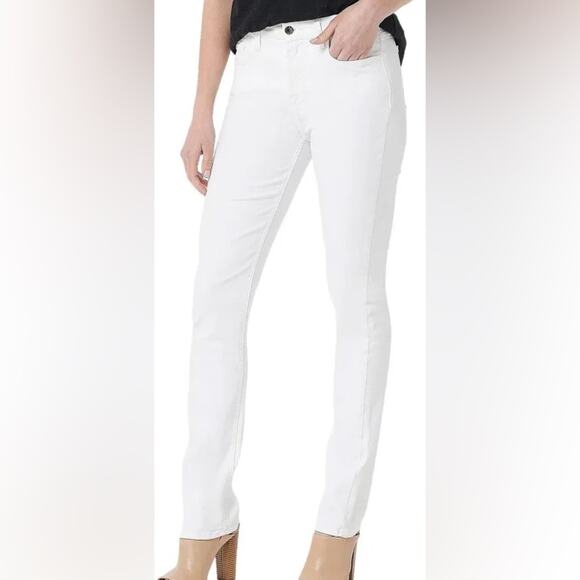 NWT Jen7 by 7 For All Mankind Slim Straight Jeans White Size 16 - Picture 1 of 5